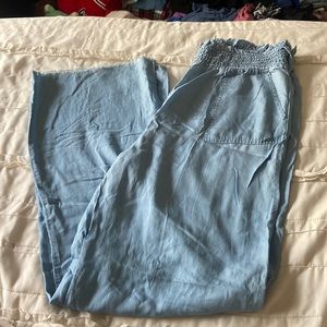 True Craft Soft Denim Wide Leg Pants